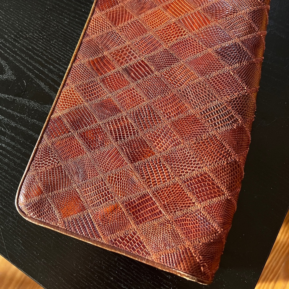 Classy Vintage Leather Clutch Pocketbook